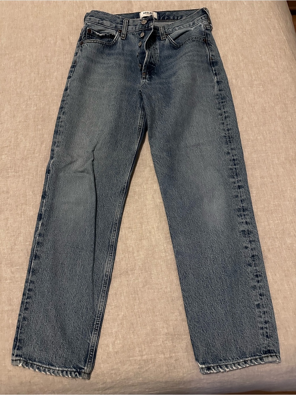 Agolde Women's Straight-Leg Jeans in Washed Blue